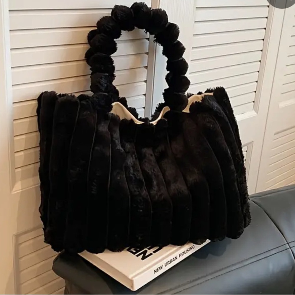 Plush super soft Tote bag purse